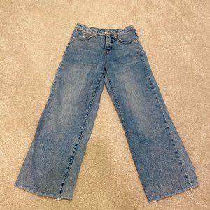 Highwaisted light wash loose jeans
